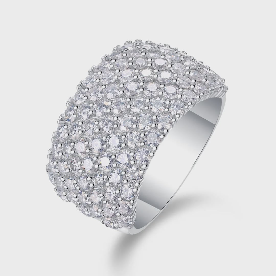 Bague Couronne pavée