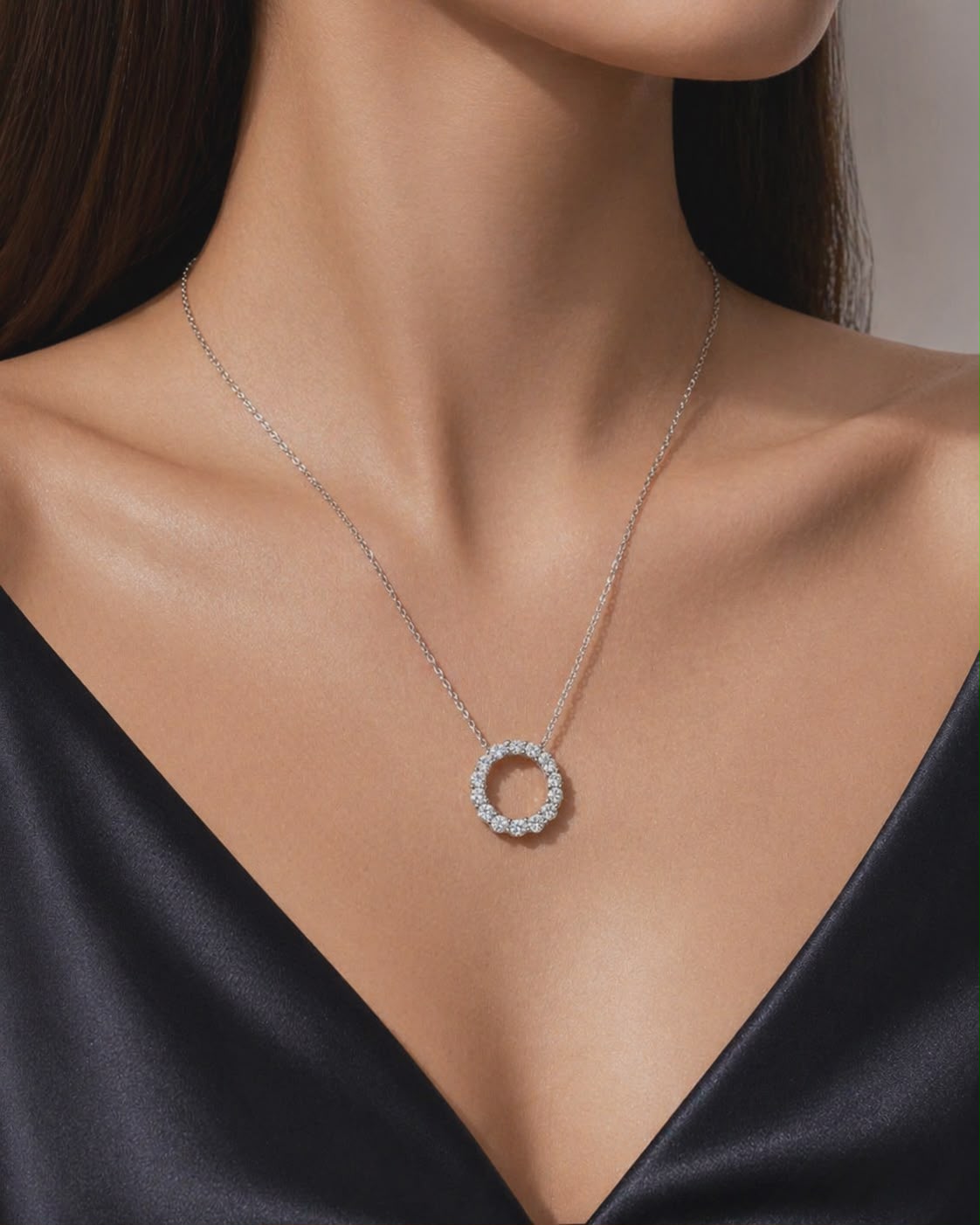 Collier RIVIERA Halo Pavé