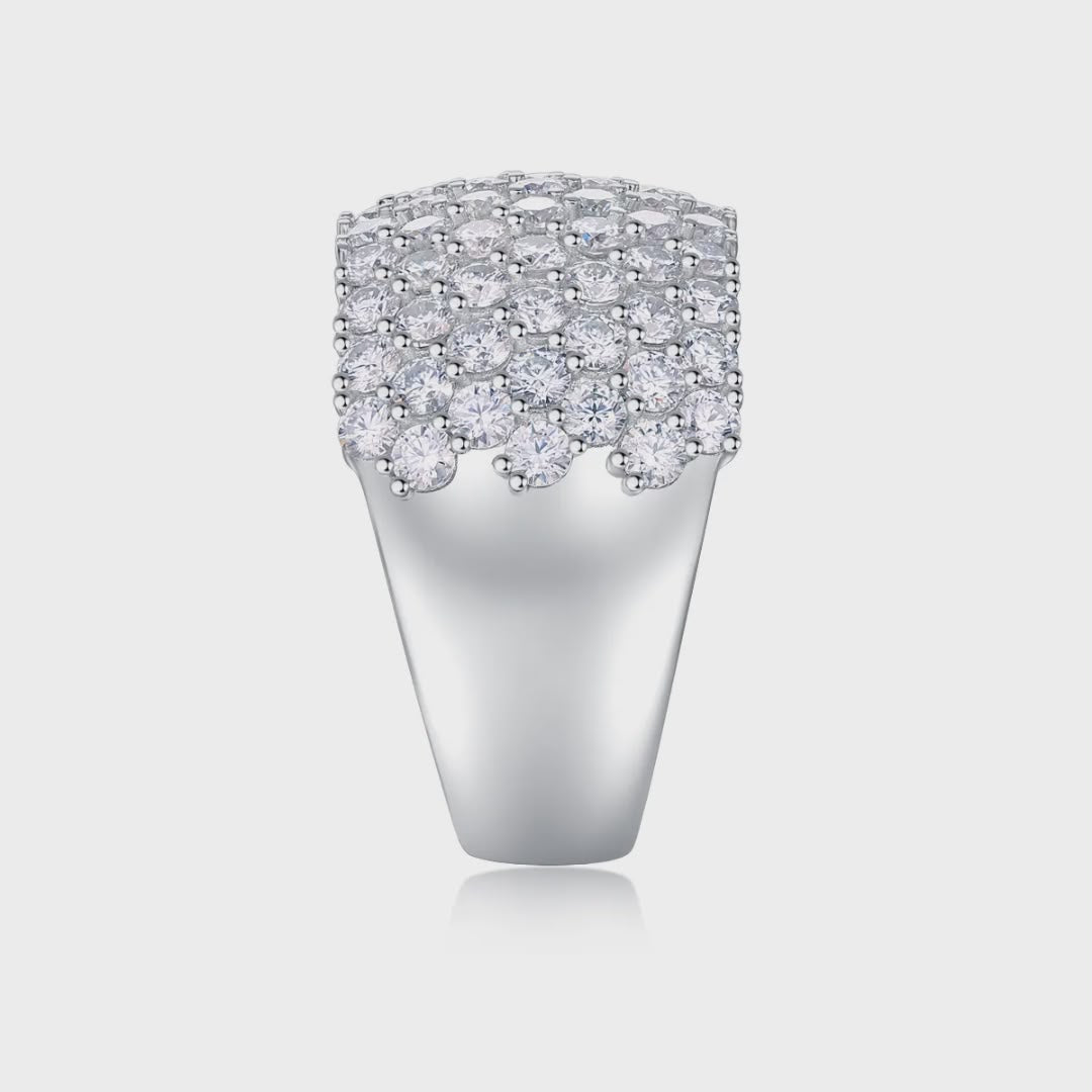 Bague Couronne pavée