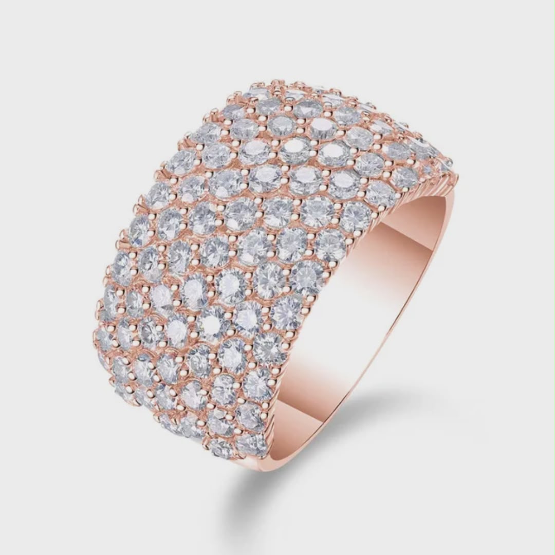 Bague Couronne pavée