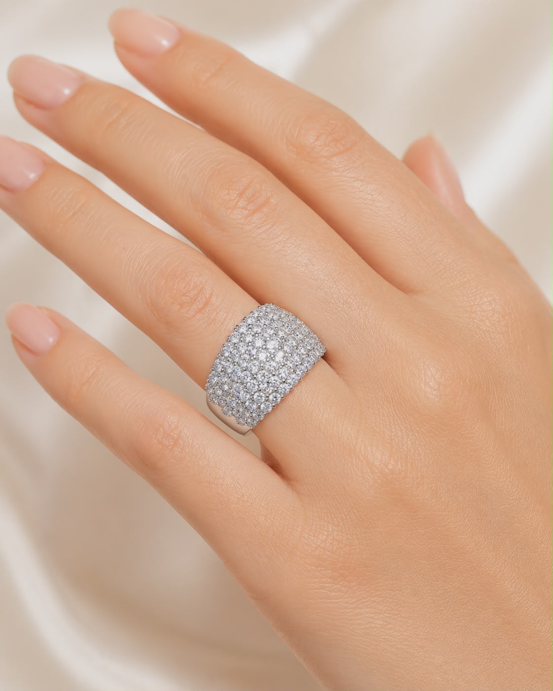 Bague Couronne pavée