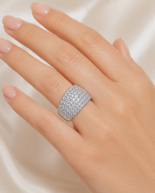 Bague Couronne pavée