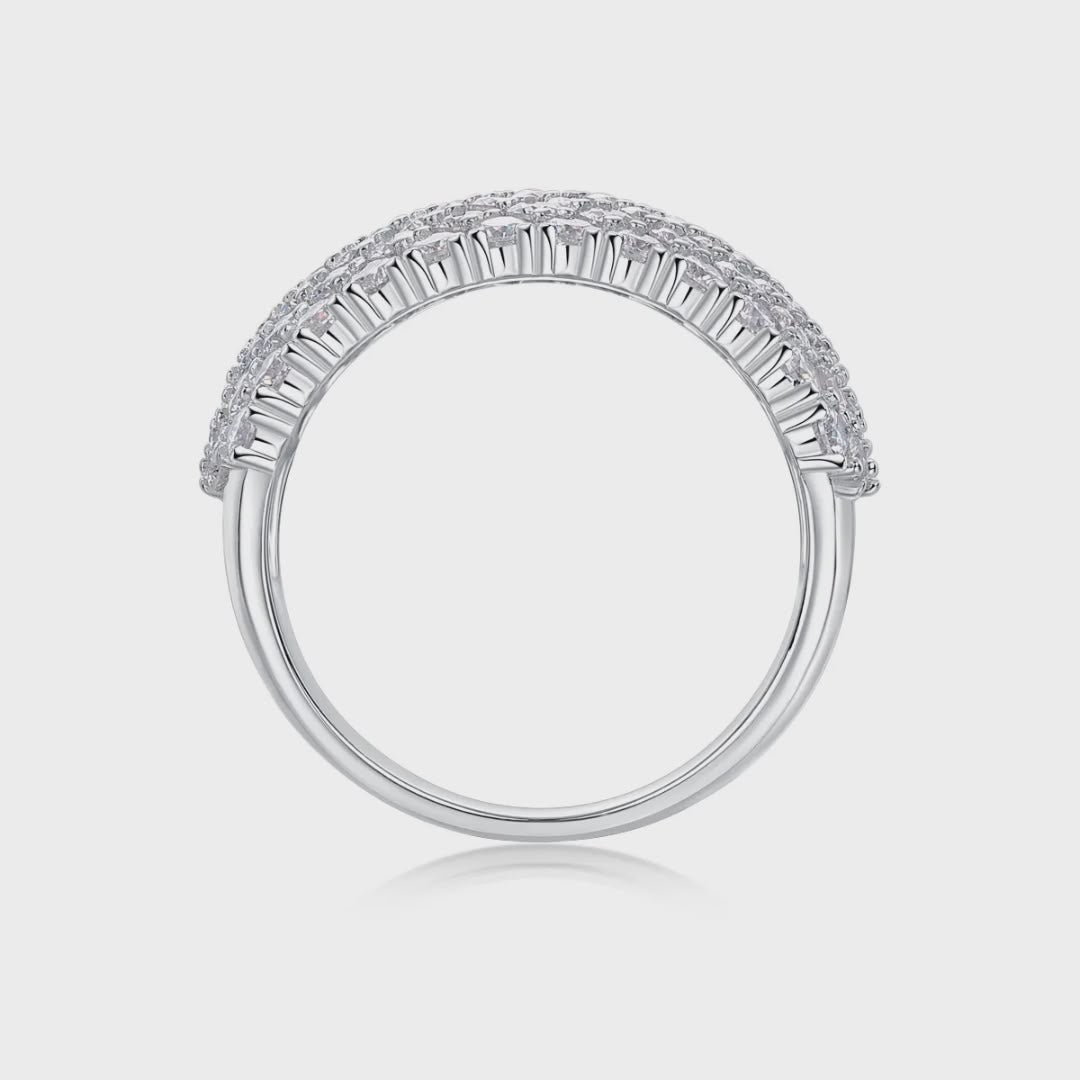 Bague Couronne pavée