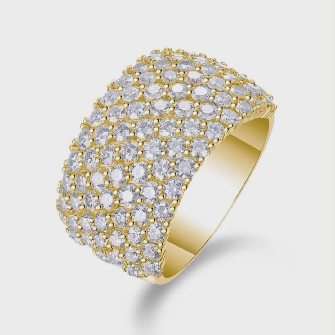 Bague Couronne pavée